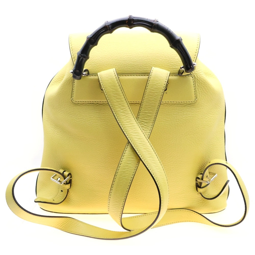 GUCCI(グッチ) バンブー リュック バックパック イエロー レザー 370833