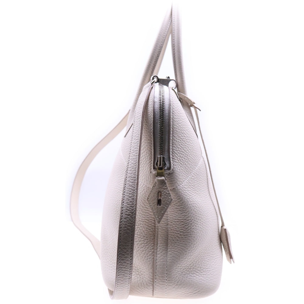 HERMES(エルメス) ボリード31 トリヨンクレマンス べトン 2WAY レザー ハンド ショルダーバッグ シルバー金具 ホワイト/アイボリー A刻印