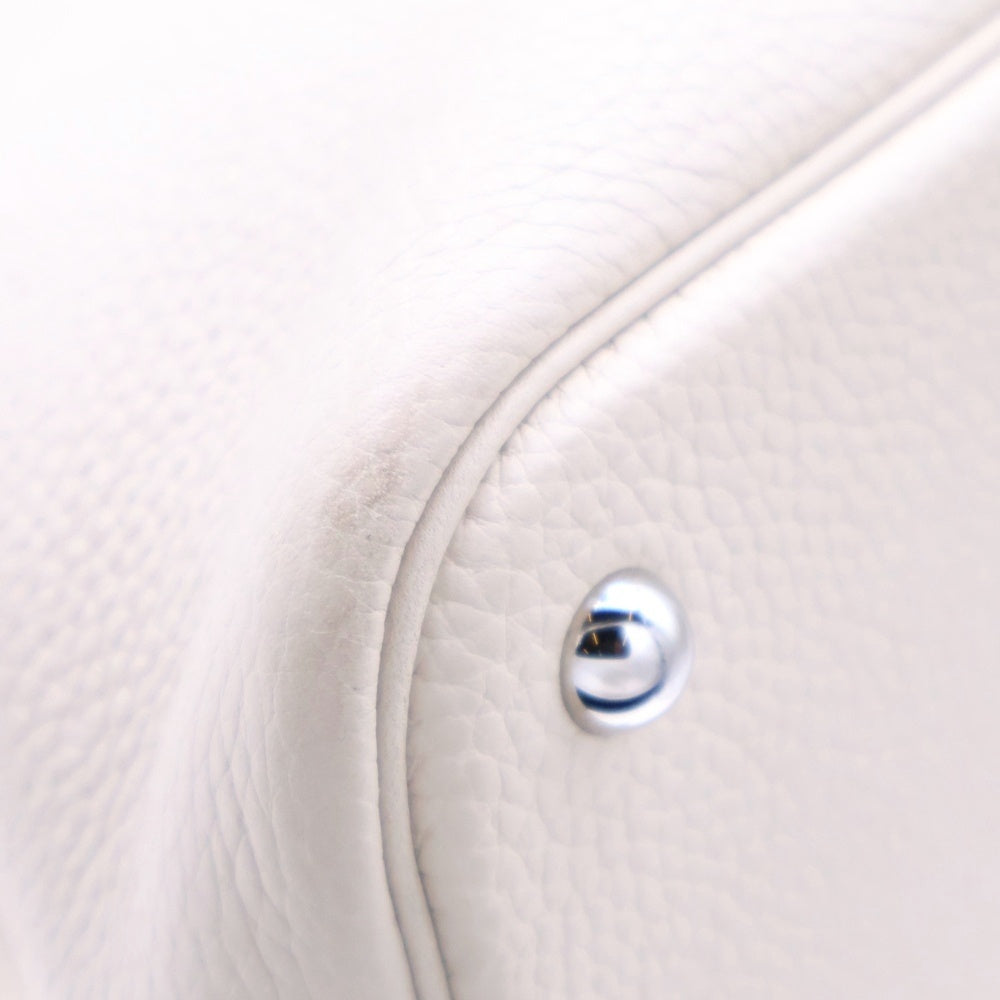 HERMES(エルメス) ボリード31 トリヨンクレマンス べトン 2WAY レザー ハンド ショルダーバッグ シルバー金具 ホワイト/アイボリー A刻印