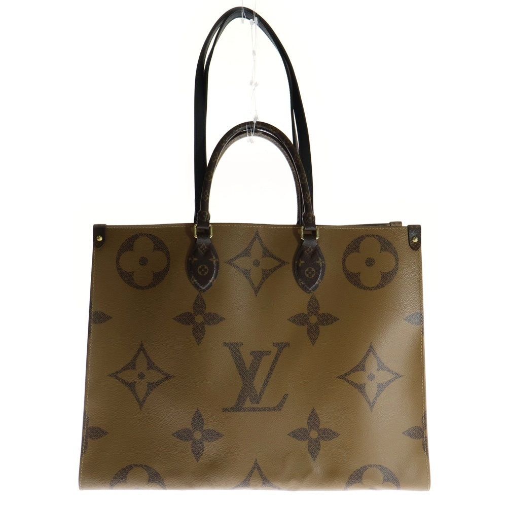 LOUIS VUITTON(ルイヴィトン) モノグラム ジャイアント オンザゴーGM トートバッグ ハンドバッグ ブラウン ゴールド金具 PVC M45320