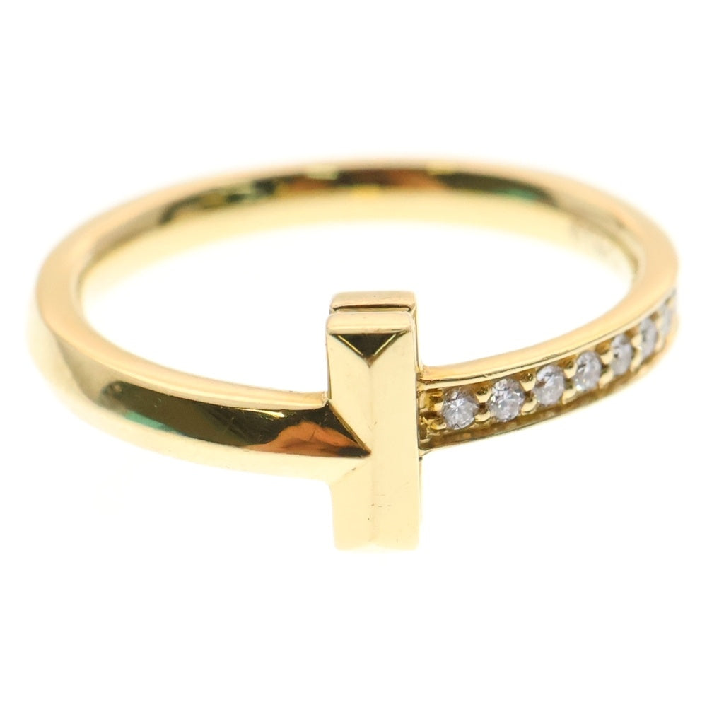 TIFFANY&Co(ティファニー) Tワン ナロー ダイヤリング Au750 K18 YG イエローゴールド 指輪 ジュエリー