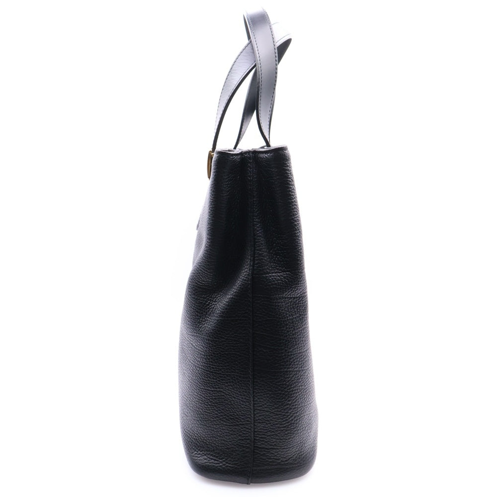 BURBERRY(バーバリー) ノバチェック レザー ハンド トートバッグ ゴールド金具 ブラック