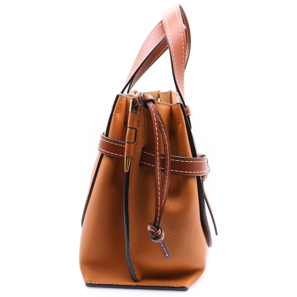 LOEWE(ロエベ) ゲートトップハンドル スモール ブラウン レザー 2WAY ハンドバッグ ショルダーバッグ レディース