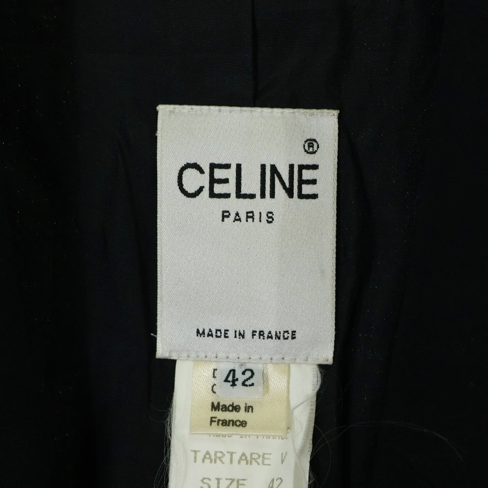CELINE(セリーヌ) トリオンフ ロゴボタン ウール 3B テーラードジャケット ブラック /ゴールド