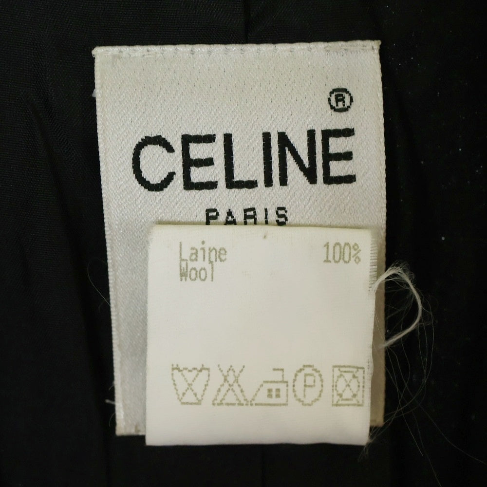 CELINE(セリーヌ) トリオンフ ロゴボタン ウール 3B テーラードジャケット ブラック /ゴールド