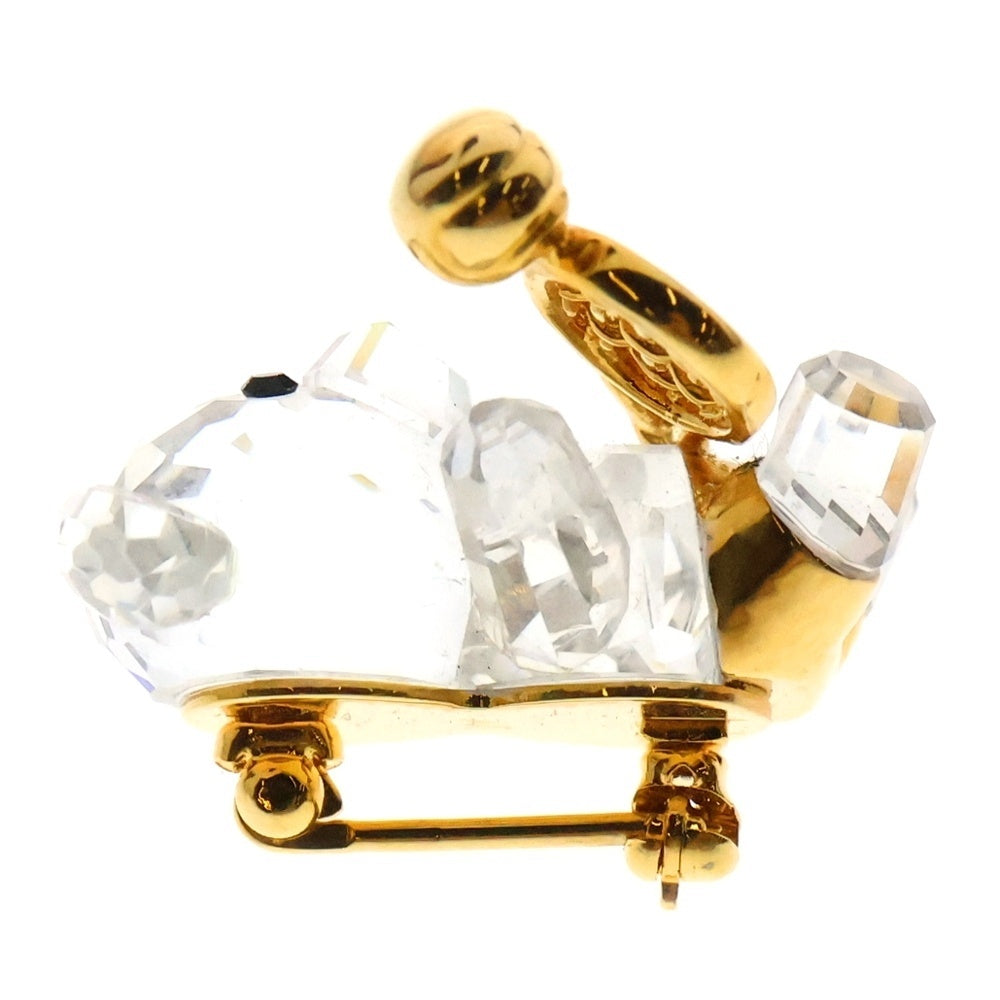 SWAROVSKI(スワロフスキー) テニス ベアー くま クリスタル ブローチ クリア/ゴールド