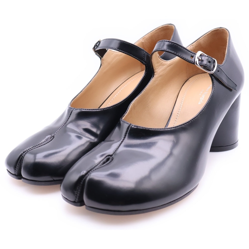 Maison Margiela 1(メゾンマルジェラ) TABI タビ ストップ付ヒールパンプス レザーシューズ ブラック レディース S58WL0217