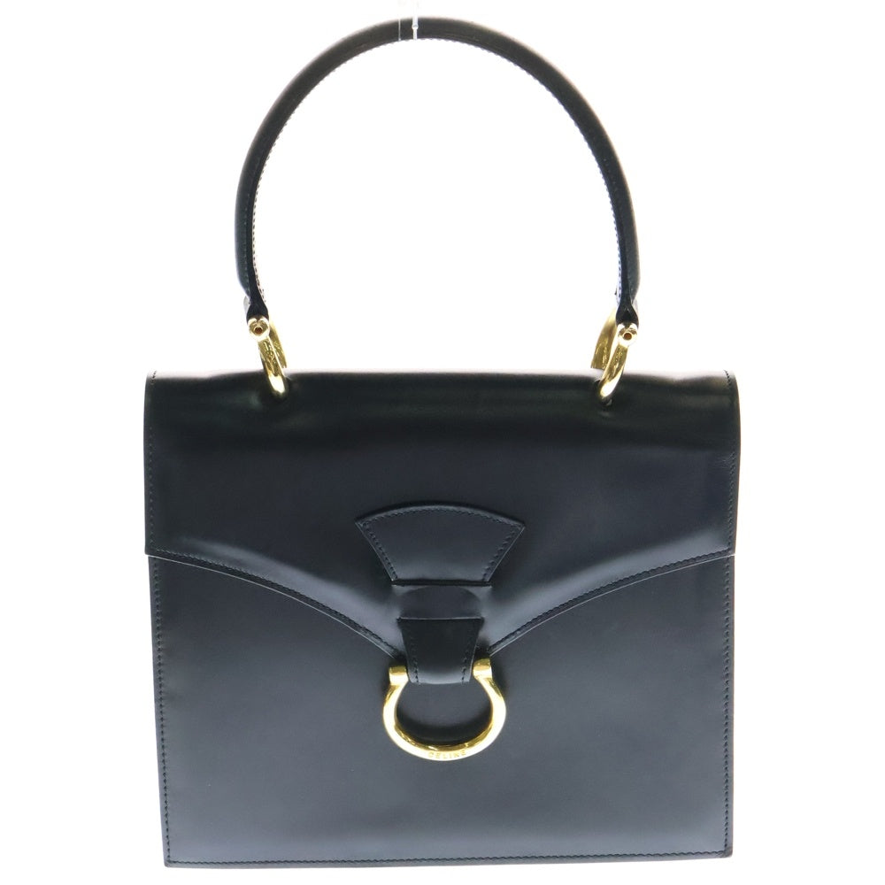 CELINE(セリーヌ) ガンチーニ ハンドバッグ ミニバッグ レザー ブラック ゴールド金具
