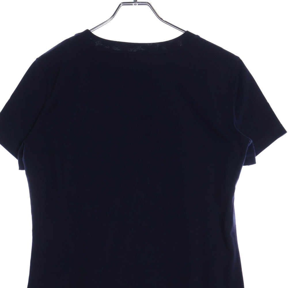HERMES(エルメス) 23SS シェーヌダンクル Hロゴワッペン クルーネック 半袖Tシャツ カットソー ネイビー レディース