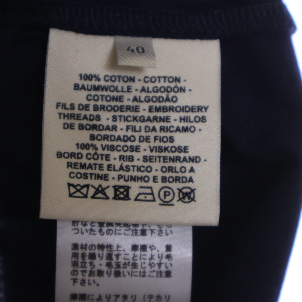 HERMES(エルメス) 23SS シェーヌダンクル Hロゴワッペン クルーネック 半袖Tシャツ カットソー ネイビー レディース