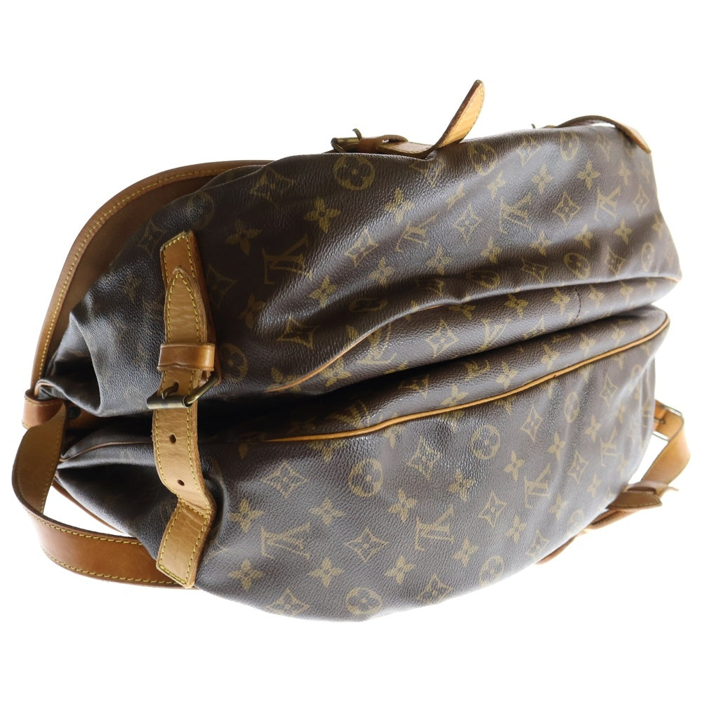 LOUIS VUITTON(ルイヴィトン) ソミュール43 モノグラム PVC レザー ショルダーバッグ ブラウン M42252 AR8905