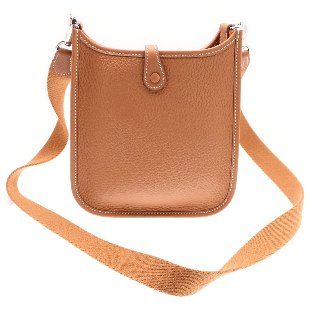 HERMES(エルメス) エブリンTPM ミニ トリヨンクレマンス ゴールド ブラウン シルバー金具 W刻印 ショルダーバッグ