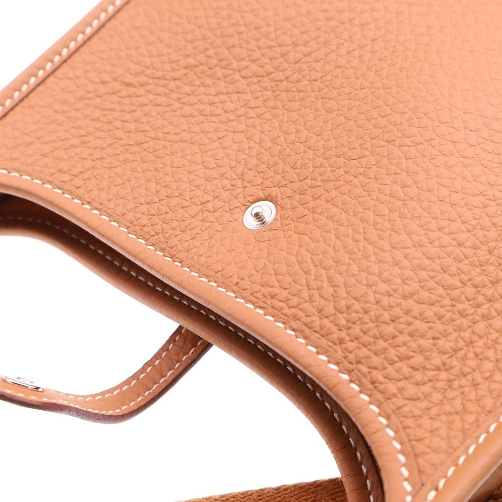 HERMES(エルメス) エブリンTPM ミニ トリヨンクレマンス ゴールド ブラウン シルバー金具 W刻印 ショルダーバッグ