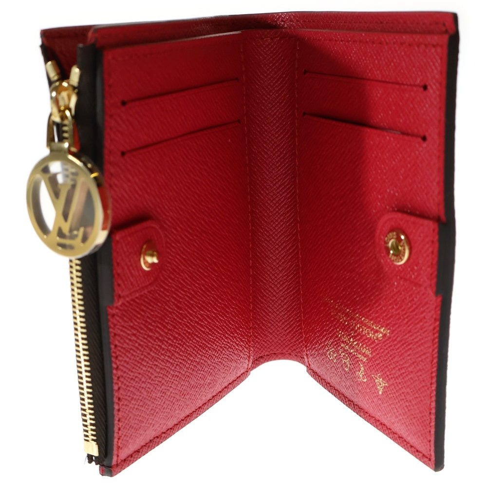 LOUIS VUITTON(ルイヴィトン) ポルトフォイユ リサ チェリー プリント モノグラム PVC レザー コンパクトウォレット 二つ折り財布 ゴールド金具 ブラウン M13420
