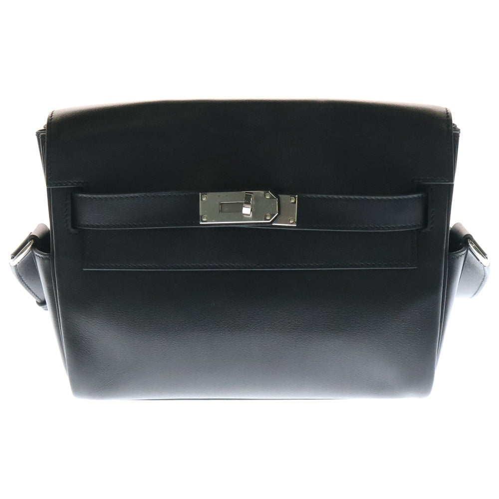 HERMES(エルメス) メッセンジャーケリーPM エヴァーグレイン レザーショルダーバッグ ブラック レディース B刻印