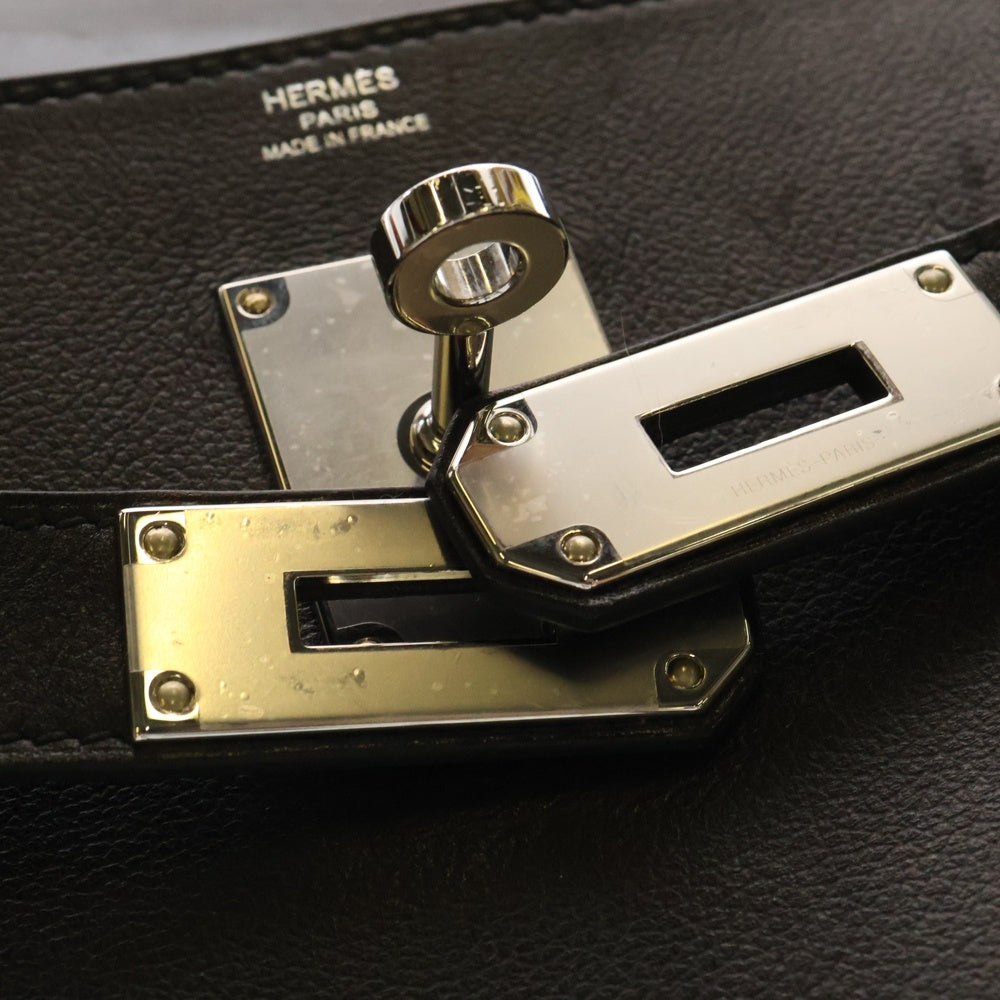 HERMES(エルメス) メッセンジャーケリーPM エヴァーグレイン レザーショルダーバッグ ブラック レディース B刻印