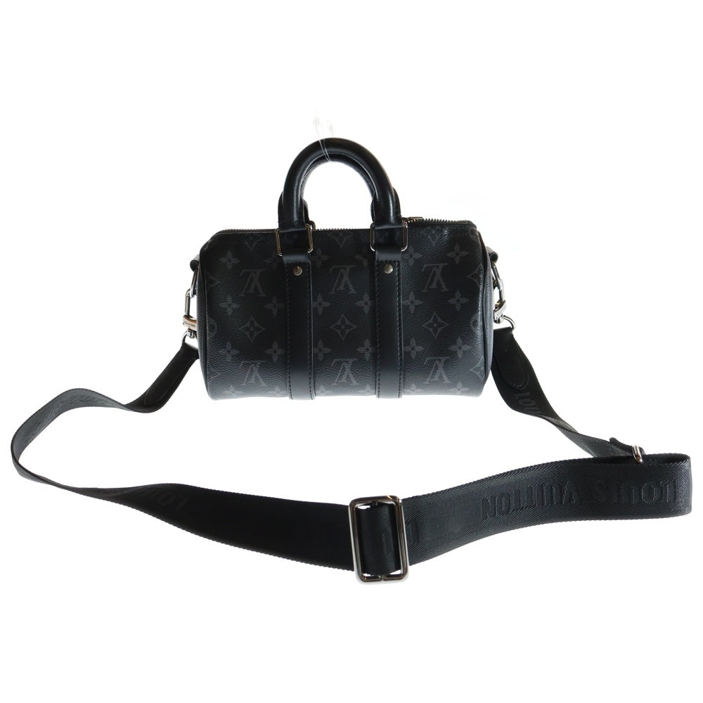 LOUIS VUITTON(ルイヴィトン) キーポル バンドリエール25 モノグラムエクリプス PVC レザー 2WAY ハンド ショルダーバッグ シルバー金具 ブラック M46271 RFID