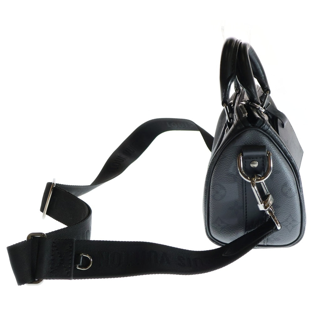 LOUIS VUITTON(ルイヴィトン) キーポル バンドリエール25 モノグラムエクリプス PVC レザー 2WAY ハンド ショルダーバッグ シルバー金具 ブラック M46271 RFID