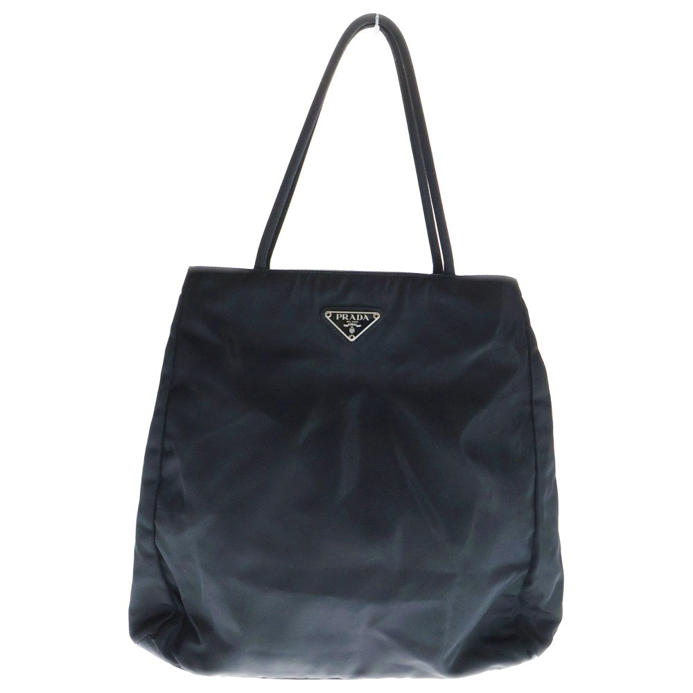 PRADA(プラダ) テスート トライアングルロゴ ナイロンハンドバッグ ブラック