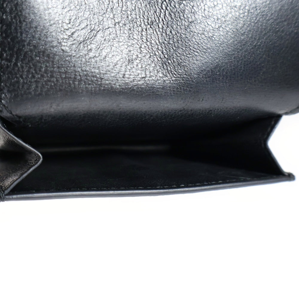 BALENCIAGA(バレンシアガ) コンパクトチェーンウォレット ショルダーウォレット 財布 ブラック ゴールド金具 レザー 618146