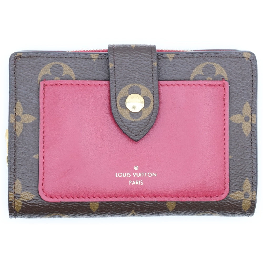 LOUIS VUITTON(ルイヴィトン) モノグラム ポルトフォイユ・ルー フューシャ コンパクトウォレット 二つ折り財布 コインケース ブラウン×ピンク ゴールド金具 M82377 レディース