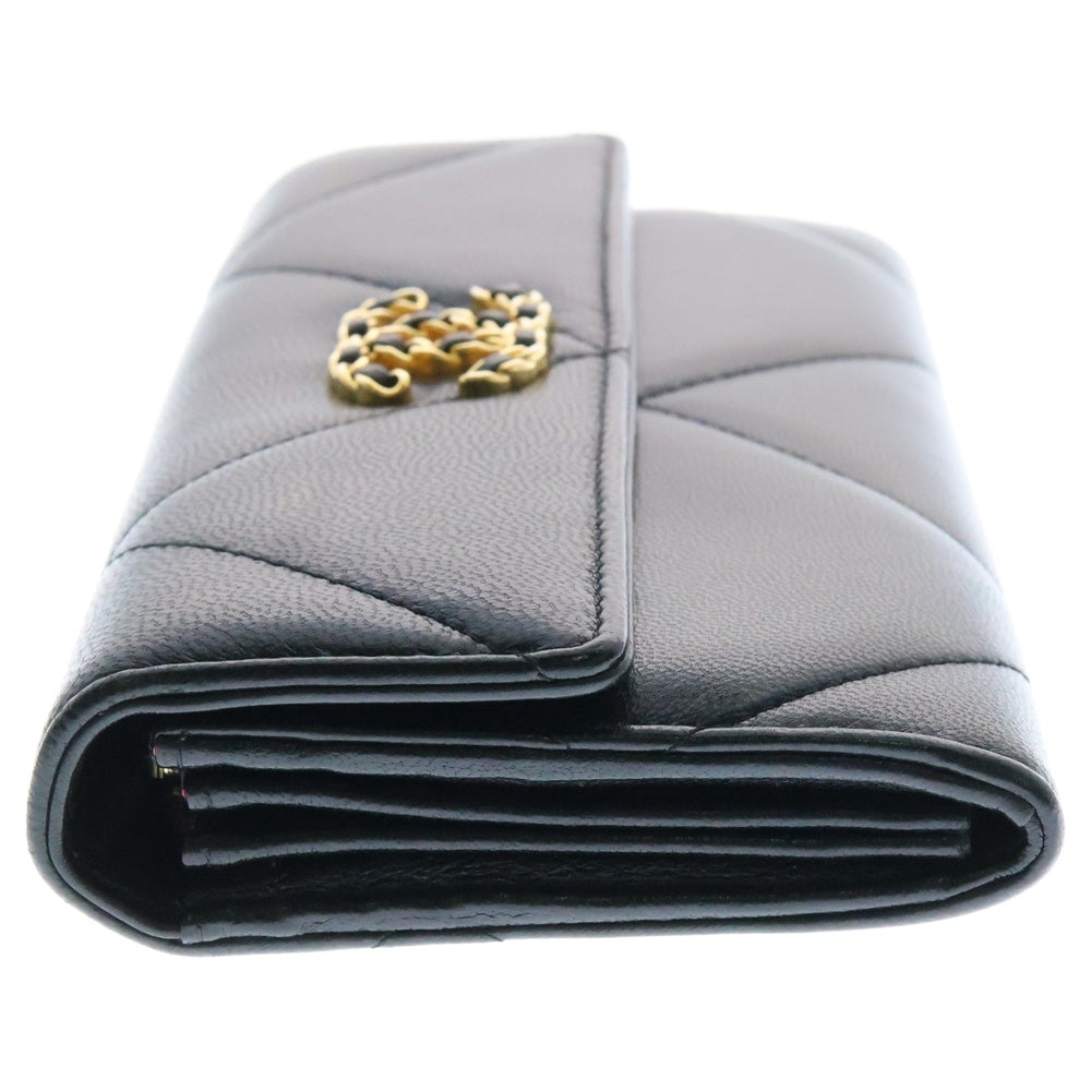 CHANEL(シャネル) マトラッセ 長財布 ロングウォレット カードケース ブラック ゴールド金具 カーフスキン AP0955