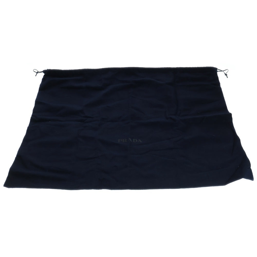 PRADA(プラダ) サフィアーノバックパック リュックサック ブラック シルバー金具 ロゴ三角プレート レザー 2VZ102