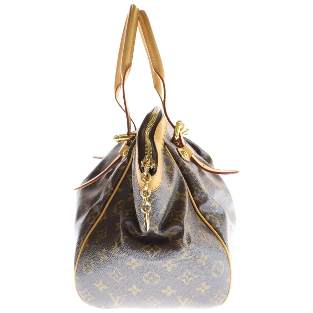 LOUIS VUITTON(ルイヴィトン) モノグラム ティボリPM ブラウン PVCレザー ハンドバッグ M40143