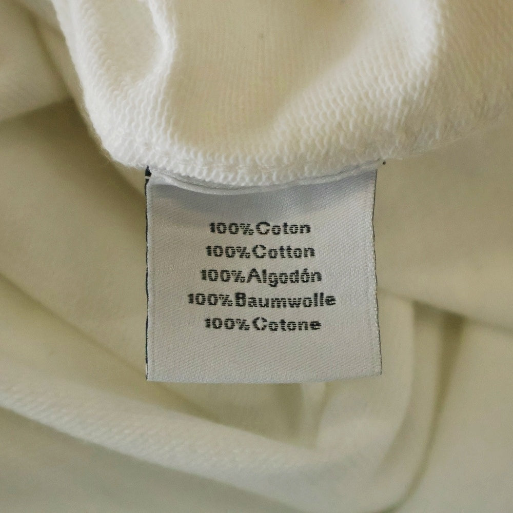 HERMES(エルメス) Hロゴ ステッチ デザイン クルーネック ロングスリーブ 長袖 Tシャツ カットソー ホワイト