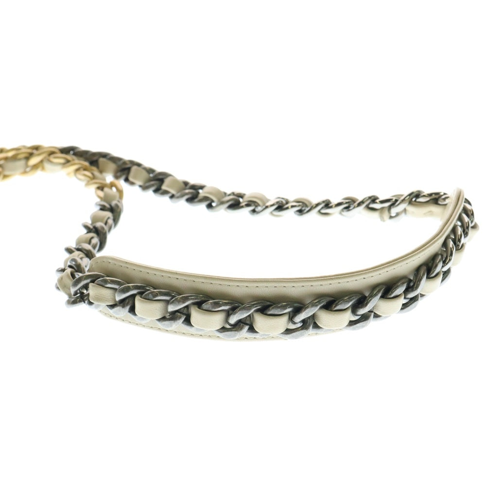CHANEL(シャネル) ディズヌフ マトラッセル25 ココマーク ラムスキン レザー シングルフラップ チェーンショルダーバッグ ゴールド/シルバー金具 マルチカラーステッチ 31番台