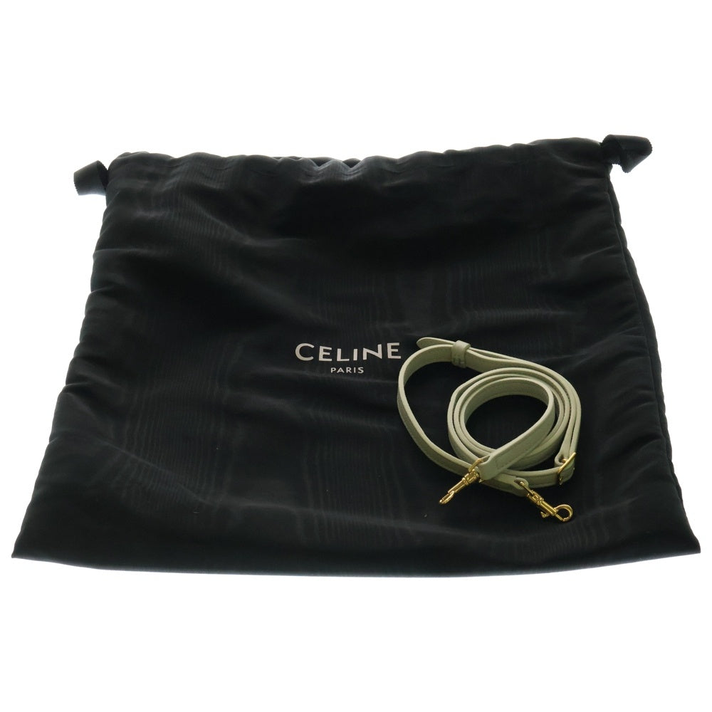 CELINE(セリーヌ) ベルトバッグ ナノ 2WAYバッグ ショルダーバッグ ハンドバッグ ライトグリーン ゴールド金具 ヴェールドー レザー