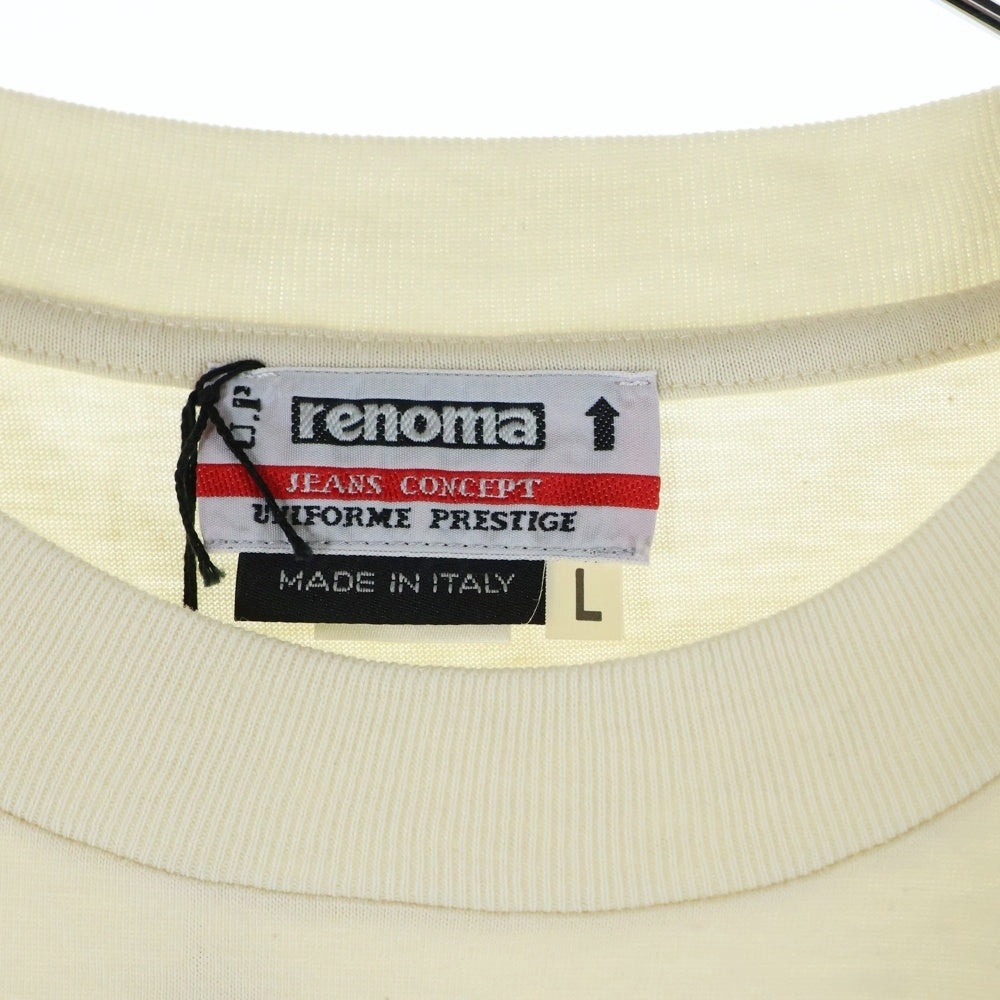 renoma(レノマ) ロゴプリント 半袖Tシャツ カットソー アイボリー