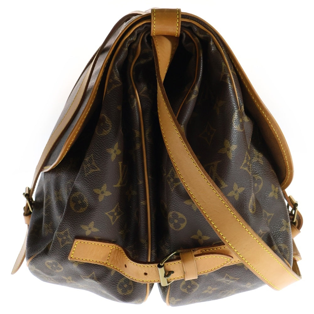 LOUIS VUITTON(ルイヴィトン) モノグラム ソミュールGM ショルダーバッグ 斜め掛けバッグ ブラウン ゴールド金具 M42252
