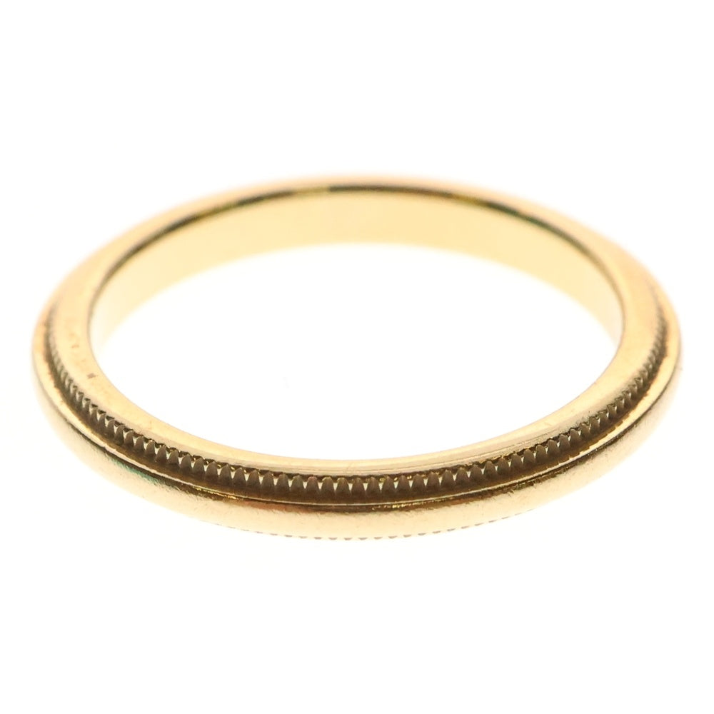 TIFFANY&Co(ティファニー) ミルグレイン リング 指輪 ゴールド 6.5号 AU750 2.3g