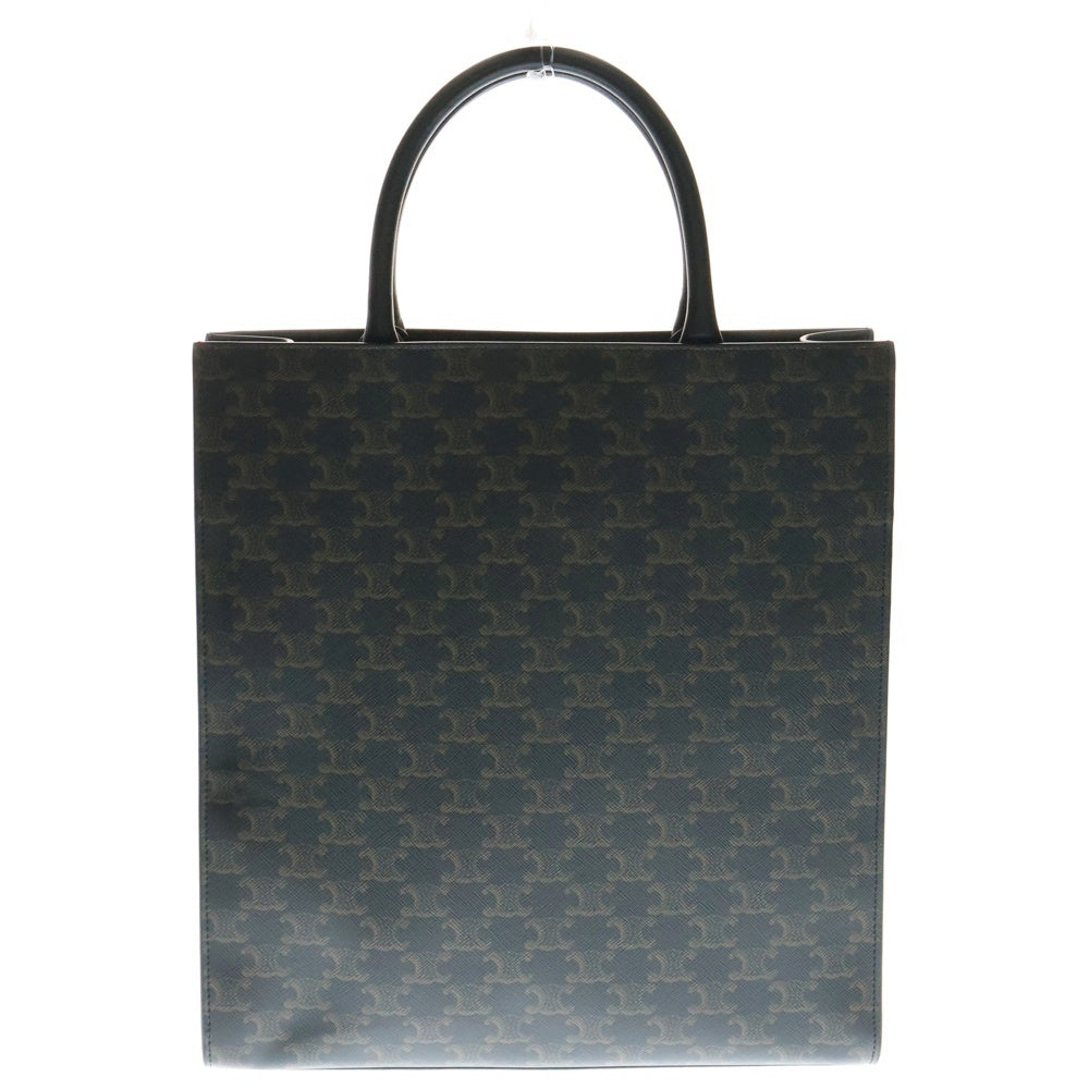 CELINE(セリーヌ) トリオンフ ミディアム バーティカルカバ 2WAYバッグ トートバッグ ハンドバッグ ショルダーバッグ ブラック ゴールド金具 PVC