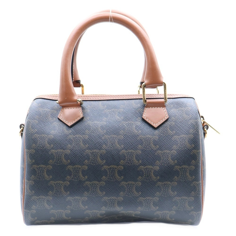CELINE(セリーヌ) トリオンフ スモール 2wayバッグ ショルダーバッグ ハンドバッグ ミニボストン ブラウン レザー