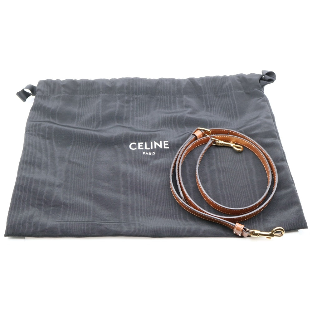 CELINE(セリーヌ) トリオンフ スモール 2wayバッグ ショルダーバッグ ハンドバッグ ミニボストン ブラウン レザー