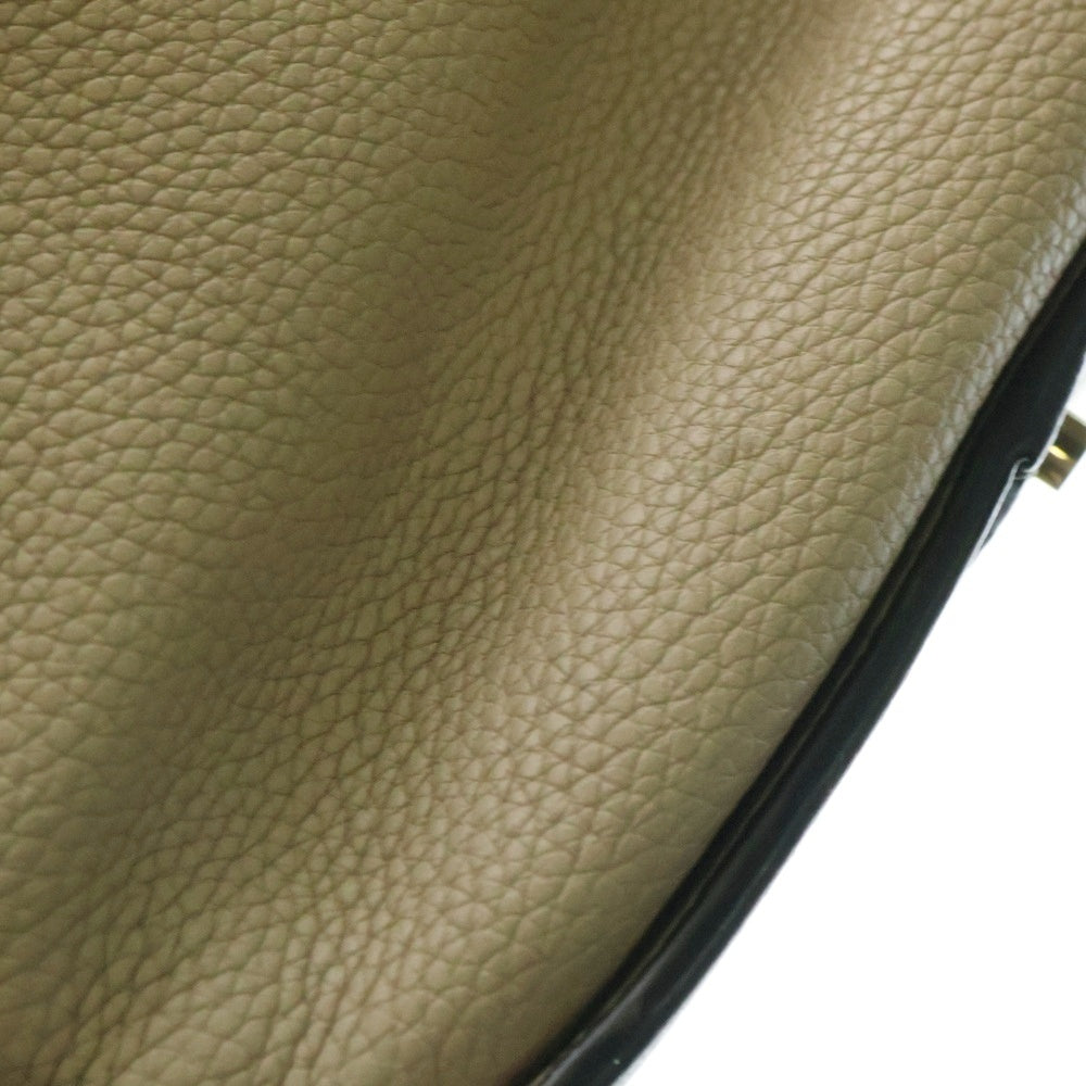 LOEWE(ロエベ) ハンモック スモール ショルダーバッグ ハンドバッグ ブラック×カーキ×ベージュ レザー×キャンバス