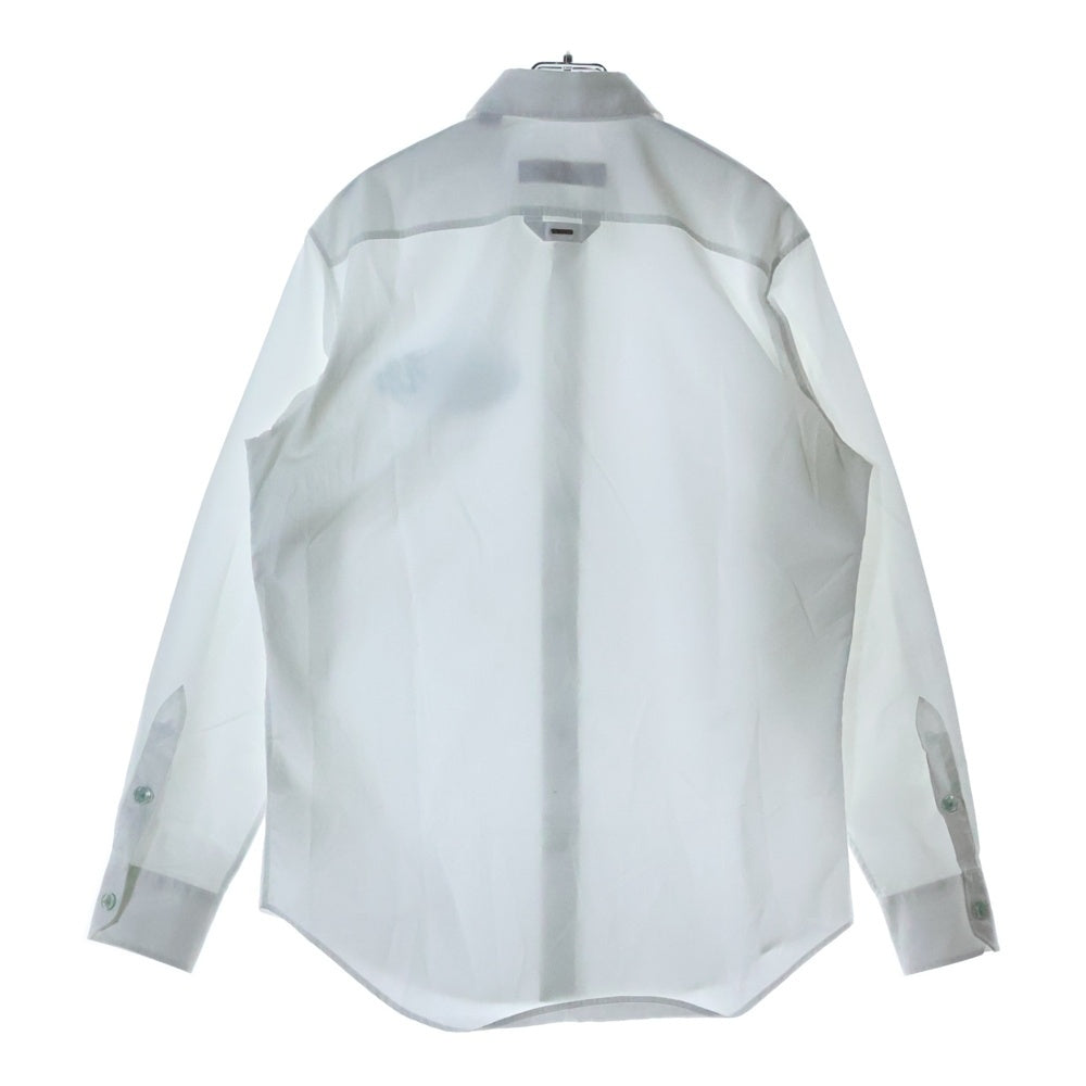 LOUIS VUITTON(ルイヴィトン) 23AW ロゴプリント クリアボタン レギュラーカラー ロングスリーブ 長袖シャツ ホワイト RM232Q ZJ9 HPS52W