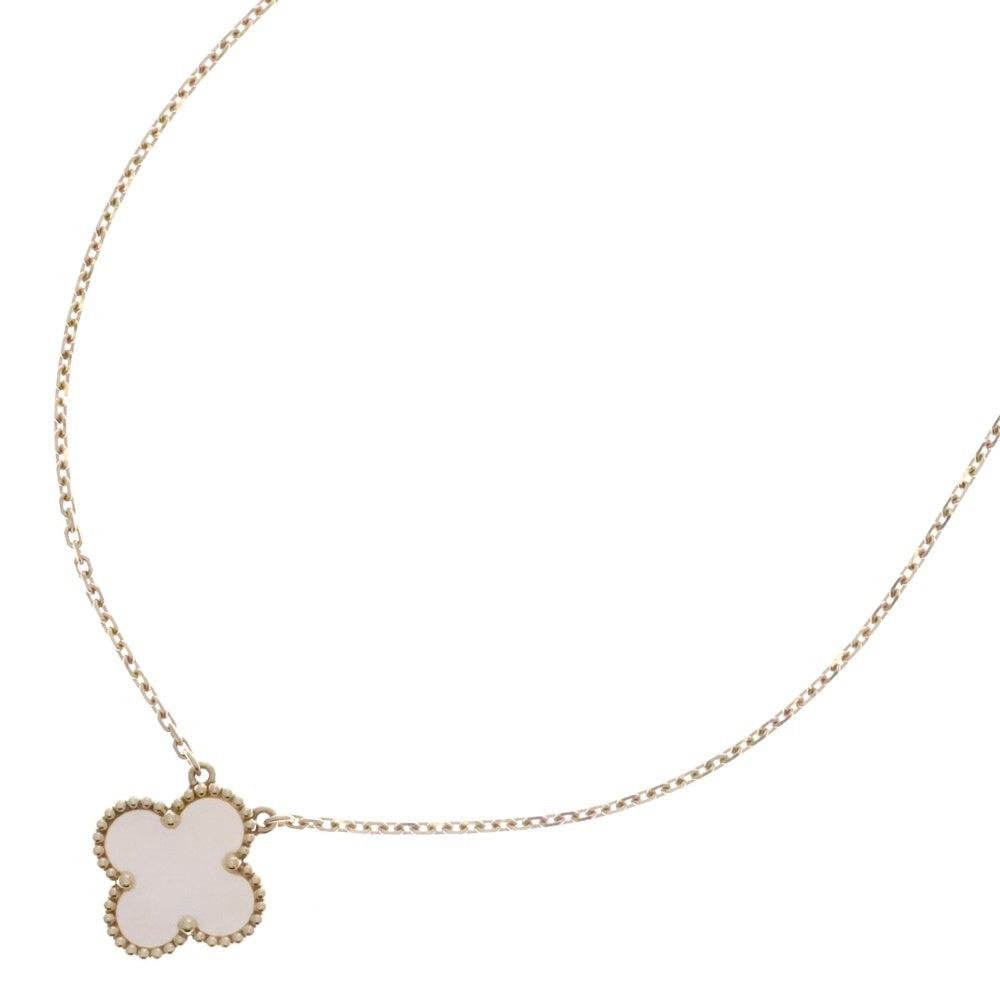 Van Cleef & Arpels(ヴァンクリーフアンドアーペル) ヴィンテージアルハンブラ マザーオブパール ネックレス Au750YG イエローゴールド VCARA45900 ジュエリー アクセサリー