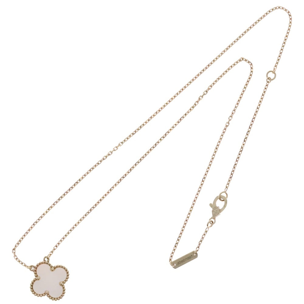 Van Cleef & Arpels(ヴァンクリーフアンドアーペル) ヴィンテージアルハンブラ マザーオブパール ネックレス Au750YG イエローゴールド VCARA45900 ジュエリー アクセサリー