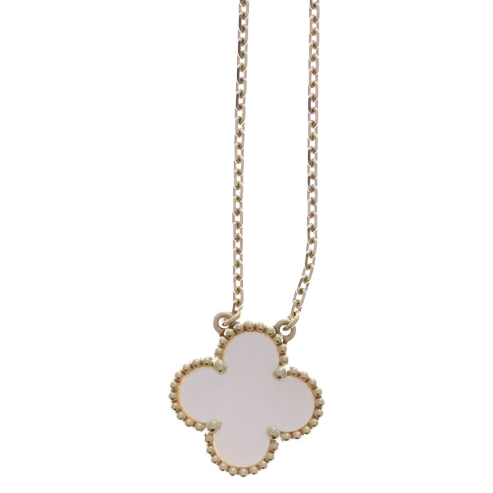 Van Cleef & Arpels(ヴァンクリーフアンドアーペル) ヴィンテージアルハンブラ マザーオブパール ネックレス Au750YG イエローゴールド VCARA45900 ジュエリー アクセサリー