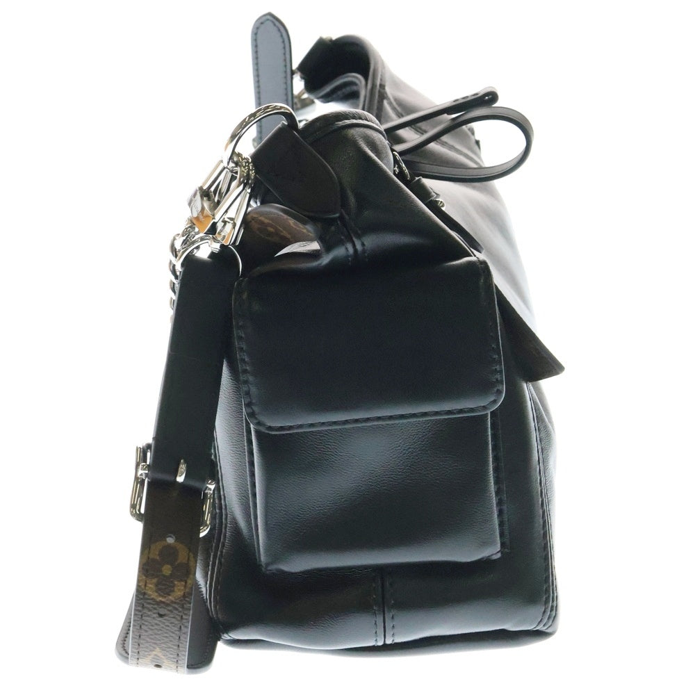 LOUIS VUITTON(ルイヴィトン) モノグラム キャリーオールカーゴ バイブPM 2WAY レザーショルダーバッグ ハンドバッグ ブラック M24861