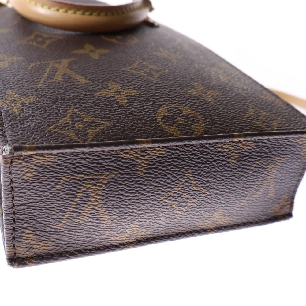 LOUIS VUITTON(ルイヴィトン) モノグラム プティットサックプラ 2WAY レザーハンドバッグ ショルダーバッグ ブラウン M81295