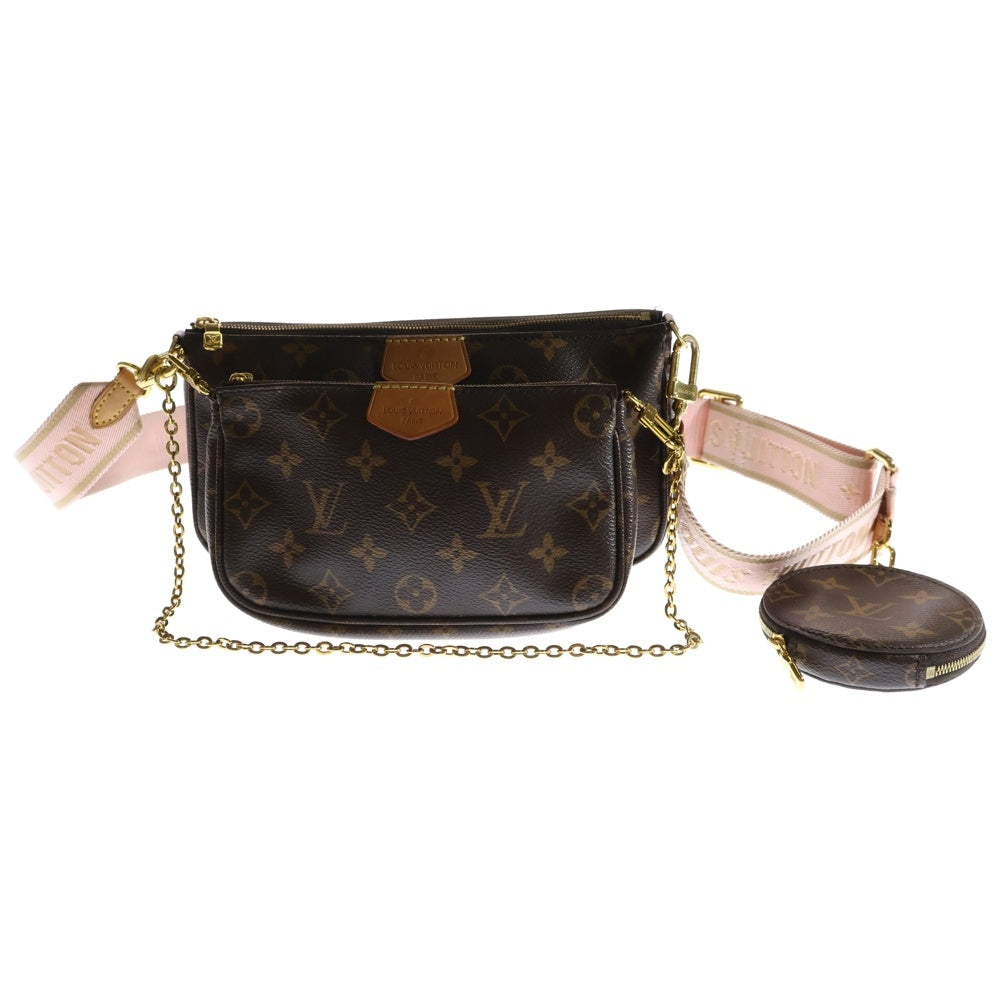 LOUIS VUITTON(ルイヴィトン) モノグラム ミュルティポシェット アクセソワール ポーチ付 レザーチェーンショルダーバッグ ブラウン レディース M44840
