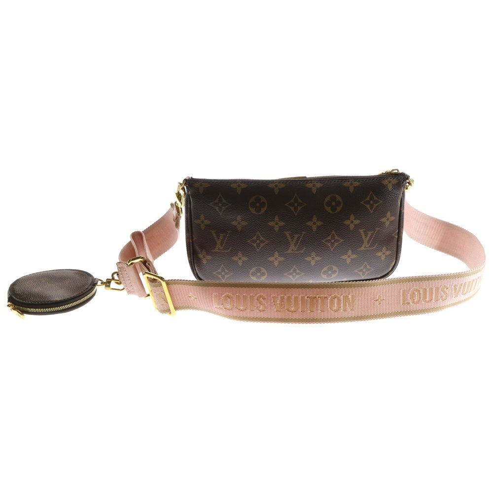 LOUIS VUITTON(ルイヴィトン) モノグラム ミュルティポシェット アクセソワール ポーチ付 レザーチェーンショルダーバッグ ブラウン レディース M44840