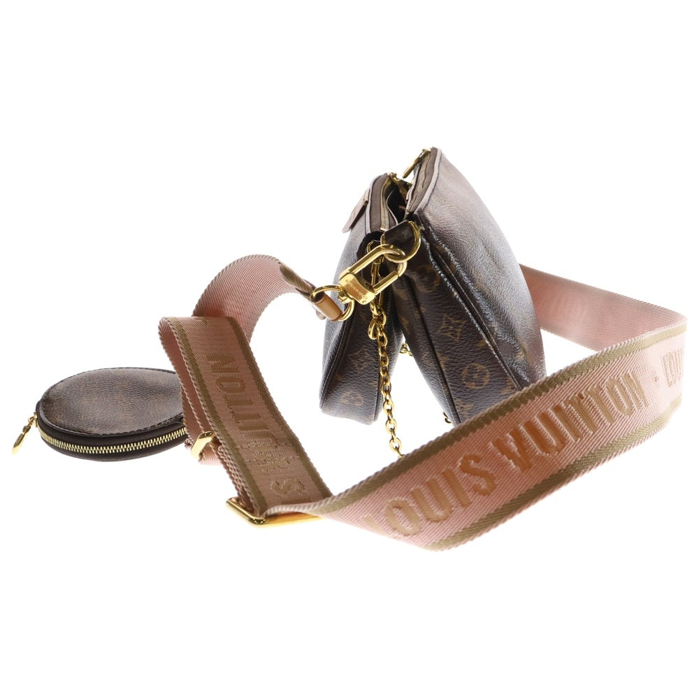 LOUIS VUITTON(ルイヴィトン) モノグラム ミュルティポシェット アクセソワール ポーチ付 レザーチェーンショルダーバッグ ブラウン レディース M44840