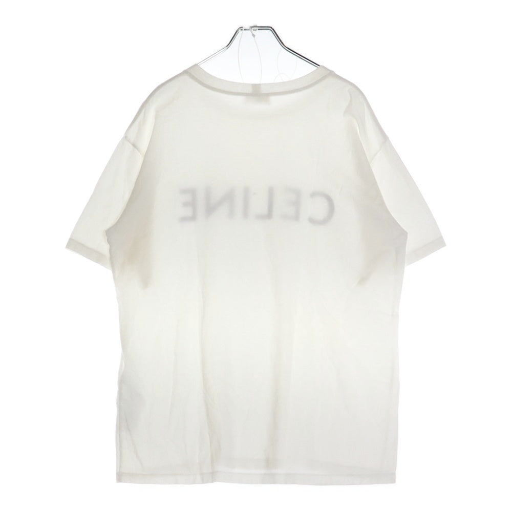 CELINE(セリーヌ) フロントロゴ ルーズ ショートスリーブ カットソー 半袖 Tシャツ ホワイト 2X681671Q
