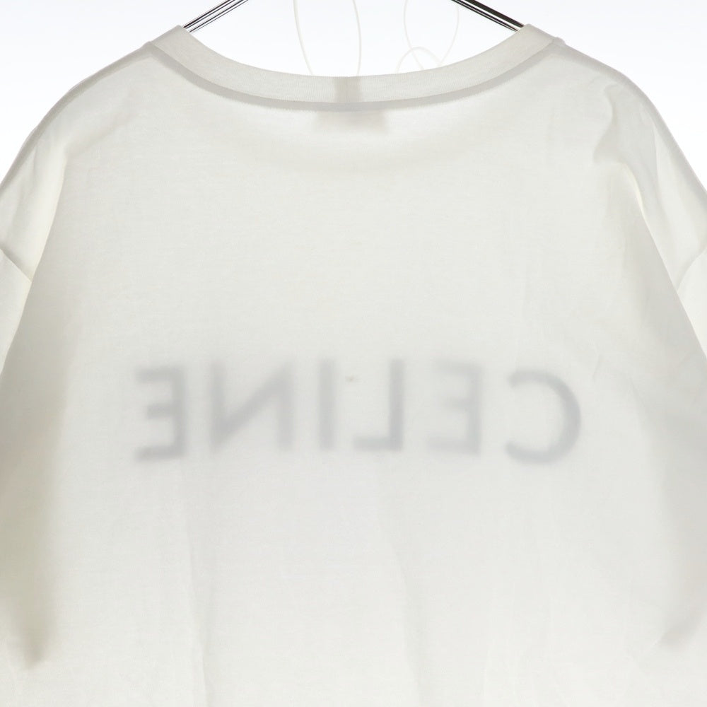 CELINE(セリーヌ) フロントロゴ ルーズ ショートスリーブ カットソー 半袖 Tシャツ ホワイト 2X681671Q
