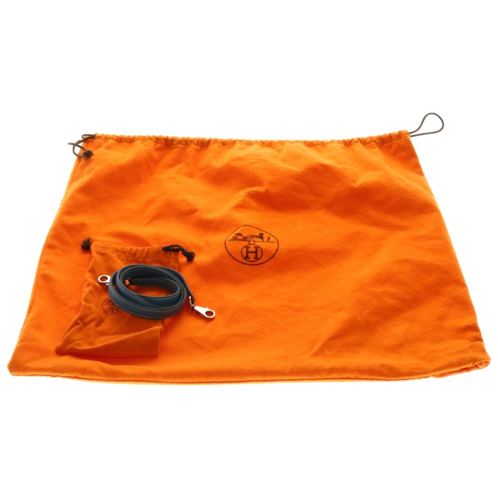 HERMES(エルメス) ケリー35 トリヨンクレマンス レザー ブルージーン 2WAY ハンド ショルダーバッグ シルバー金具 ライトブルー □G刻印